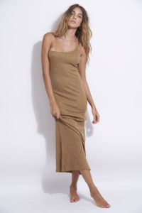 robe de plage longue en lurex gold asymétrique kat